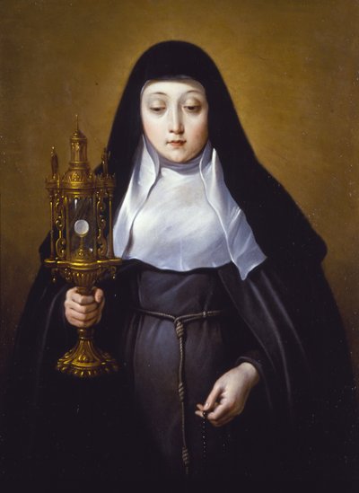 St Claire holding a Monstrance with the eucharist by Frans Luyckx or Leux